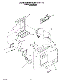 08 - Dispenser Front Parts parts for Kitchenaid Refrigerator KSBP25INSS00 from AppliancePartsPros.com