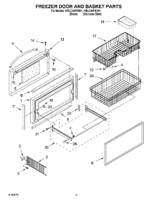 06 - Freezer Door And Basket parts for Kitchenaid Refrigerator KBLC36FKB01 from AppliancePartsPros.com
