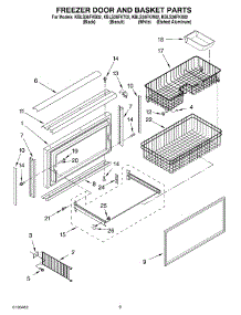 06 - Freezer Door And Basket Parts parts for Kitchenaid Refrigerator KBLS36FKW02 from AppliancePartsPros.com