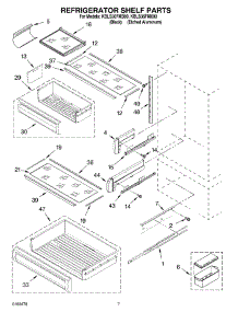 05 - Refrigerator Shelf Parts parts for Kitchenaid Refrigerator KBLS36FMB00 from AppliancePartsPros.com