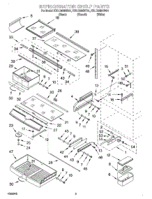 06 - Refrigerator Shelf parts for Kitchenaid Refrigerator KBLC36MHW01 from AppliancePartsPros.com