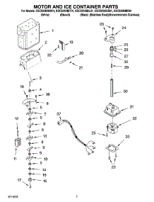 05 - Motor And Ice Container Parts parts for Kitchenaid Refrigerator KSCS25INMS01 from AppliancePartsPros.com