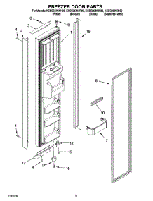 07 - Freezer Door Parts parts for Kitchenaid Refrigerator KSBS25INBT00 from AppliancePartsPros.com