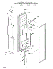 07 - Freezer Door parts for Kitchenaid Refrigerator KSFS25FJBT00 from AppliancePartsPros.com