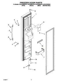 07 - Freezer Door Parts parts for Kitchenaid Refrigerator KSCS25INBL00 from AppliancePartsPros.com