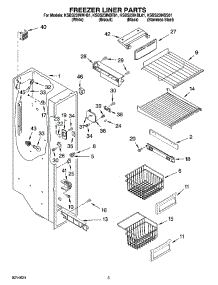 04 - Freezer Liner Parts parts for Kitchenaid Refrigerator KSBS23INBT01 from AppliancePartsPros.com