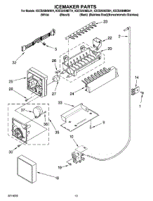 12 - Icemaker Parts, Optional Parts (Not Included) parts for Kitchenaid Refrigerator KSCS25INBL01 from AppliancePartsPros.com
