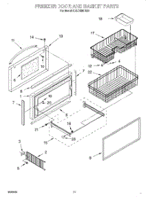 07 - Freezer Door And Basket parts for Kitchenaid Refrigerator KBLC36MHS01 from AppliancePartsPros.com