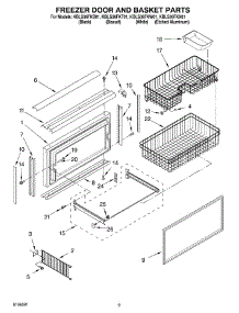 06 - Freezer Door And Basket parts for Kitchenaid Refrigerator KBLS36FKT01 from AppliancePartsPros.com