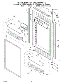 07 - Refrigerator Door parts for Kitchenaid Refrigerator KBLS36FKT01 from AppliancePartsPros.com