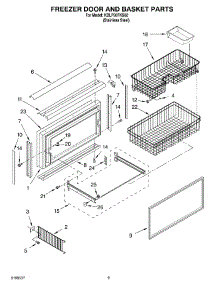 06 - Freezer Door And Basket Parts parts for Kitchenaid Refrigerator KBLP36FKS02 from AppliancePartsPros.com