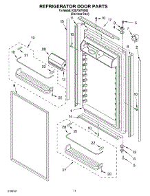 07 - Refrigerator Door Parts parts for Kitchenaid Refrigerator KBLP36FKS02 from AppliancePartsPros.com