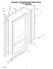 02 - Cabinet And Breaker Trim parts for Kitchenaid Refrigerator KBLP36FKS00 from AppliancePartsPros.com