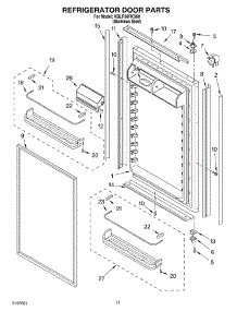 07 - Refrigerator Door parts for Kitchenaid Refrigerator KBLP36FKS00 from AppliancePartsPros.com