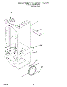 02 - Refrigerator Liner parts for Kitchenaid Refrigerator KSBP25FJSS01 from AppliancePartsPros.com