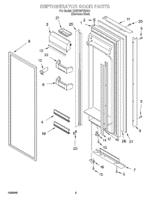 06 - Refrigerator Door parts for Kitchenaid Refrigerator KSBP25FJSS01 from AppliancePartsPros.com
