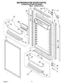 07 - Refrigerator Door Parts parts for Kitchenaid Refrigerator KBLS36FMX00 from AppliancePartsPros.com