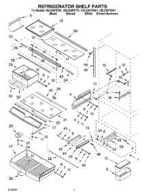 05 - Refrigerator Shelf parts for Kitchenaid Refrigerator KBLS36FKW01 from AppliancePartsPros.com