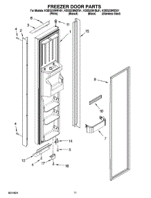 07 - Freezer Door Parts parts for Kitchenaid Refrigerator KSBS23INSS01 from AppliancePartsPros.com