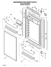 07 - Refrigerator Door Parts parts for Kitchenaid Refrigerator KBLO36FMX01 from AppliancePartsPros.com
