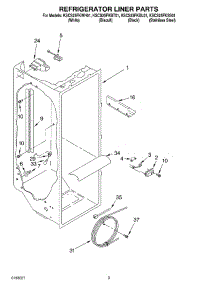02 - Refrigerator Liner Parts parts for Kitchenaid Refrigerator KSCS25FKWH01 from AppliancePartsPros.com