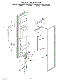 07 - Freezer Door Parts parts for Kitchenaid Refrigerator KSCS25FKWH01 from AppliancePartsPros.com