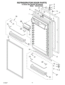 07 - Refrigerator Door Parts parts for Kitchenaid Refrigerator KBLC36FKB02 from AppliancePartsPros.com