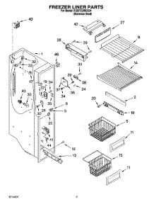 04 - Freezer Liner Parts parts for Kitchenaid Refrigerator KSBP23INSS01 from AppliancePartsPros.com