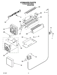 12 - Icemaker Parts, Optional Parts parts for Kitchenaid Refrigerator KSBP23INSS01 from AppliancePartsPros.com