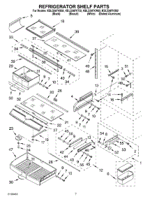 05 - Refrigerator Shelf Parts parts for Kitchenaid Refrigerator KBLS36FKB02 from AppliancePartsPros.com