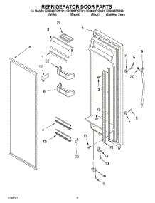 06 - Refrigerator Door Parts parts for Kitchenaid Refrigerator KSCS25FKBT01 from AppliancePartsPros.com
