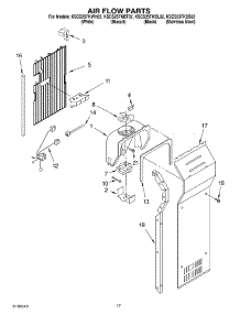 10 - Air Flow Parts parts for Kitchenaid Refrigerator KSCS25FKWH02 from AppliancePartsPros.com