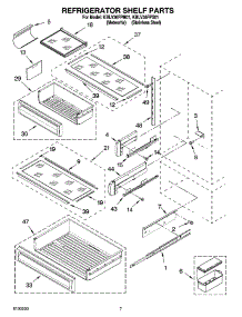 05 - Refrigerator Shelf Parts parts for Kitchenaid Refrigerator KBLV36FPM01 from AppliancePartsPros.com