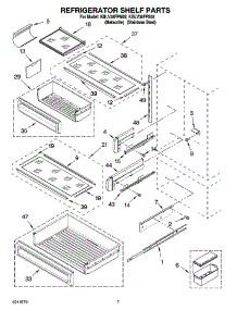 05 - Refrigerator Shelf Parts parts for Kitchenaid Refrigerator KBLV36FPS02 from AppliancePartsPros.com