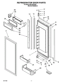 07 - Refrigerator Door Parts parts for Kitchenaid Refrigerator KBFO42FSX00 from AppliancePartsPros.com