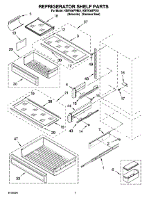 05 - Refrigerator Shelf Parts parts for Kitchenaid Refrigerator KBRV36FPM01 from AppliancePartsPros.com