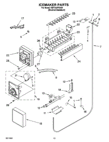 11 - Icemaker Parts parts for Kitchenaid Refrigerator KBFO42FSX00 from AppliancePartsPros.com