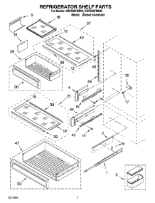 05 - Refrigerator Shelf Parts parts for Kitchenaid Refrigerator KBRS36FMB02 from AppliancePartsPros.com