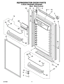 07 - Refrigerator Door Parts parts for Kitchenaid Refrigerator KBRS36FMB02 from AppliancePartsPros.com