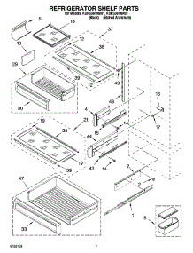 05 - Refrigerator Shelf Parts parts for Kitchenaid Refrigerator KBRS36FMB01 from AppliancePartsPros.com
