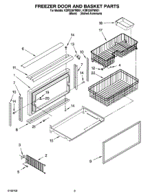 06 - Freezer Door And Basket Parts parts for Kitchenaid Refrigerator KBRS36FMB01 from AppliancePartsPros.com
