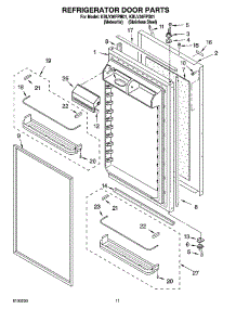 07 - Refrigerator Door Parts parts for Kitchenaid Refrigerator KBLV36FPS01 from AppliancePartsPros.com