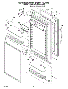 07 - Refrigerator Door Parts parts for Kitchenaid Refrigerator KBRV36FPS02 from AppliancePartsPros.com