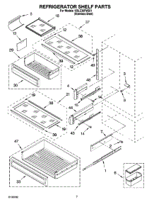 05 - Refrigerator Shelf Parts parts for Kitchenaid Refrigerator KBLC36FMS01 from AppliancePartsPros.com