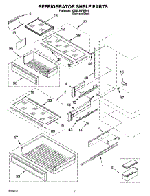 05 - Refrigerator Shelf Parts parts for Kitchenaid Refrigerator KBRC36FMS01 from AppliancePartsPros.com
