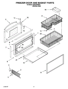 06 - Freezer Door And Basket Parts parts for Kitchenaid Refrigerator KBRC36FMS01 from AppliancePartsPros.com