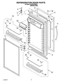 07 - Refrigerator Door Parts parts for Kitchenaid Refrigerator KBRC36FMS01 from AppliancePartsPros.com