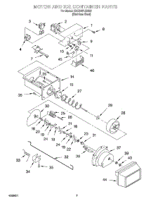 05 - Motor And Ice Container parts for Kitchenaid Refrigerator KSCS25FJSS00 from AppliancePartsPros.com