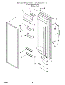 06 - Refrigerator Door parts for Kitchenaid Refrigerator KSCS25FJSS00 from AppliancePartsPros.com