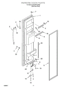 07 - Freezer Door parts for Kitchenaid Refrigerator KSCS25FJSS00 from AppliancePartsPros.com